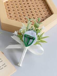 Set di polsini con fiori di rosa per matrimoni, corsage da polso con catena di perle per spose, damigelle, balli di fine anno, cerimonie di premiazione, feste di anniversario, cene formali, feste in spiaggia e accessori fotografici, adatto per l'estate - Multicolore - Visualizzare 7