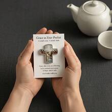 2D Jesus Cross Statue With Prayer Encouragement Card, Inspirational Prayer Message, Suitable As Prayer Gift For Family And Friends - Cross + Card - View 2