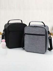 1pc Oxford Cloth Business Insulated Lunch Bag, Thermal Lunch Box, Portable Lunch Tote, Cooler Bag, Large Capacity - Multicolor - View 3