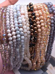 1 Strand Fashionable DIY Bead For Women Jewelry Making Necklace Earring Hand Made Beads - G2 Half-blue Plating - View 2