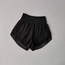Women's Summer Running Sports Shorts Fitness Yoga Shorts Quick Drying Outdoor 2 In 1 Tennis Casual Training Shorts - màu đen - Xem 3