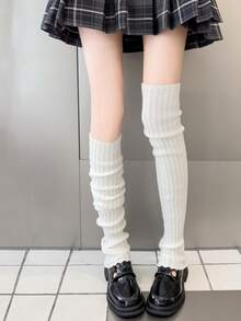 1 Pair Knitted Patchwork Ruffle Leg Warmers, Millennium Lace Versatile School Style Thin Mesh Cute Y2K Japanese Ballet Style Leg Warmers, Suitable For Spring/Summer - Clear - View 12