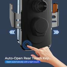 REMAX 15W Wireless Car Charger; Auto Clamping; 360° Rotation; Stable Anti-Shake; Central Console Phone Holder; Universal Navigation Bracket; Compatible With IOS/Android; Car Accessories - Black - View 6