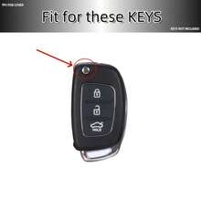 Ốp bảo vệ chìa khóa gập hiện đại cho I10/I20/I40/Ix35/Santa Fe, vỏ bảo vệ chìa khóa điều khiển từ xa 3 nút, vỏ bảo vệ TPU bền chắc. - Ví đựng chìa khóa bằng da hiện đại - Xem 2