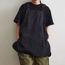 Multi-Pocket Functional Work Apron With Front & Back Pockets, Universal Unisex Catering & Kitchen Apron, Heavy-Duty Stain-Resistant Canvas Apron With Adjustable Neck Strap, Ideal For Outdoor Hairdressing, Coffee Shops, Barbecue Stalls, Restaurants, Food Service Industries, Home Cooking, Baking, Grilling & Daily Household Use, Durable Protective Workwear For Men & Women, Perfect Gift & Essential Tool For Holiday Home Baking, Grilling, Culinary Activities & Craft Work - 橄欖綠 - 查看 5