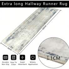 1pc Hallway Runner Rug Non Slip Carpet Runners 80x300cm Modern Abstract Hall Runner Carpet Runner Washable Kitchen Rugs For Hallway Entryway Kitchen Bedroom - Beige - View 7