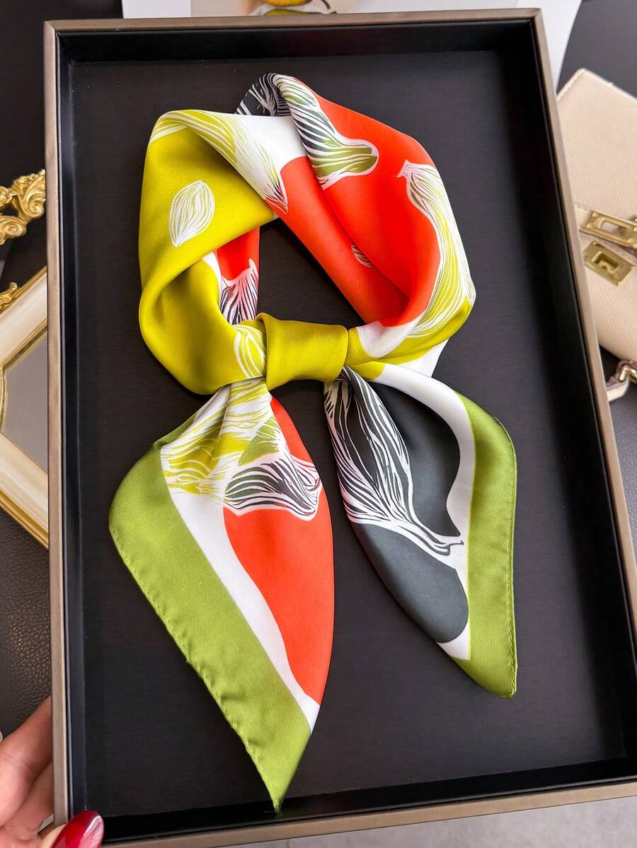 1 chiếc khăn vuông giả lụa satin mỏng, in họa tiết cổ điển, thanh lịch dành cho nữ, khăn quàng cổ phong cách Boho cổ điển, khăn choàng cổ nhẹ và mỏng, thoải mái cho nữ, thích hợp để đeo hàng ngày và đi chơi vào mùa xuân và mùa hè, đi biển, đi nghỉ mát. - Nhiều màu - Xem 1