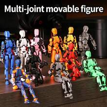 13 Colors Adjustable Multi-Joint Movable Action Figure - 3D Printed Poseable Doll Doll With Accessories DIY Assembly Kit Suitable For Children 3 Years And Above Creative Birthday Gift For Boys And Girls Cool Desktop Decoration - Multicolor - View 7