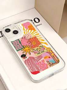 Minimalist Fashionable Sunflower Cat Cartoon Pattern Full Coverage Transparent Anti-Fingerprint TPU Phone Case Compatible With IPhone 16 ProMax/16/16 Pro/16 Plus/11/15/15 Pro/15 ProMax/12/13/14 ProMax/Xs/Xr/11 Pro/11 ProMax/12 Pro/12 ProMax/13 Pro/13 ProMax/7 Plus/14 Pro/14 ProMax/14 Plus/7 Plus/8 Plus/8/Se2/12 Mini/13 Mini, Anti-Yellowing Hard Shell - Multicolor - View 3