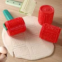 Bộ 3 món: Dao cán bột, Dao cán bột thủ công sáng tạo, Khuôn làm bánh pizza, bánh ngọt và bánh quy, Cây cán bột dập nổi bánh quy, Khuôn dập nổi và niêm phong bánh quy - Xem 11