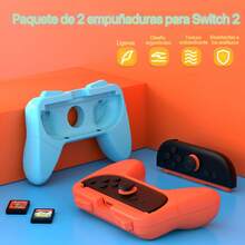 mpuñaduras para mandos de Switch 2 | paquete de 2 | Diseño ergonómico - Ver 2