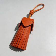 1pc Tassel Pendant Leather Bag Accessory Fashion Hanging Strap Charm Car Key Chain Decoration Travel Essentials - Multicolor - View 19