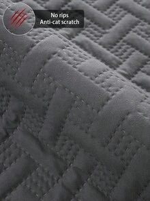 1 vỏ đệm sofa siêu âm, kiểu dáng hiện đại tối giản, họa tiết hình học, bảo vệ bề mặt sofa, sử dụng được quanh năm, đáy chống trượt, có thể giặt máy, phù hợp với sofa 1/2/3/4 chỗ ngồi - Màu xám đen - Xem 4