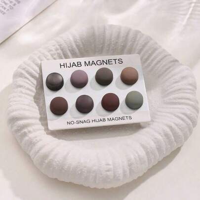 1 đôi băng đô màu trơn có khóa nam châm, chốt hợp kim kẽm, thích hợp cho mùa xuân, hè, thu và đông.
