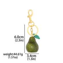 Llavero creativo con forma de pera, accesorio de bolso con tema de fruta, colgante, accesorio para mochila, anillo de llave - un regalo de joyería para amigos - Multicolor - Ver 16