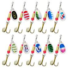 10pcs Fishing Lures Spinner Baits, Multi-Color Holographic Lifelike Lures, High-Speed Reflective Turbulence Attracting Fish, Suitable For Bass, Crappie, Trout, Salmon, Sunfish And Other Freshwater Fish - Multicolor - View 3