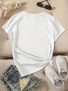 Women T-Shirts - [White] - View 2