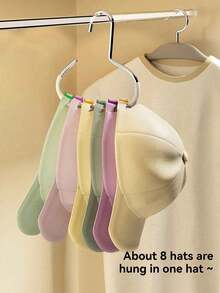 2pcs Hat Rack, Space-Saving Wardrobe Hat Holder, Multi-Functional Hat Display Shelf, Closet Organizer For Belts, Ties, Scarves, Vests, Hats, Bras, Shoes, Dresses, Pants, Jeans, Boots, Skirts, Suitable For Dorm/Home Use - Multicolor - View 8