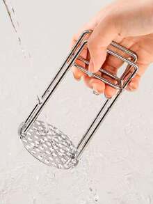 1个304不锈钢土豆捣碎器，婴儿辅食泥制作器，家用捣碎工具 - 銀色 - 查看 4