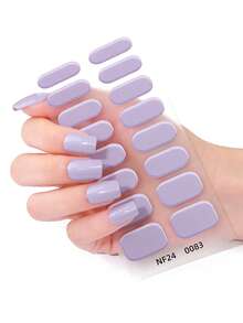 1 miếng dán móng tay gel bán khô, kiểu dáng tối giản cổ điển mùa xuân/hè, tự dính, dễ làm móng, chống bong tróc, phù hợp cho phụ nữ tự làm móng tại nhà. - Nhiều màu - Xem 6