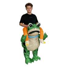 Inflatable Frog Riding Costume, Cute And Funny Doll, Christmas Party Shopping Mall Activity Prop - Multicolor - View 5