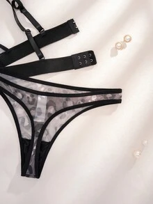 1 Bộ đồ lót nữ in họa tiết da báo, thoải mái - Nhiều màu - Xem 5