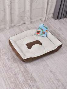 2pcs Pet Bed Pad + Pet Blanket, Suitable For Medium & Small Pets, Pet Sleep Mat, Holiday Pet Gift - Camel - View 8