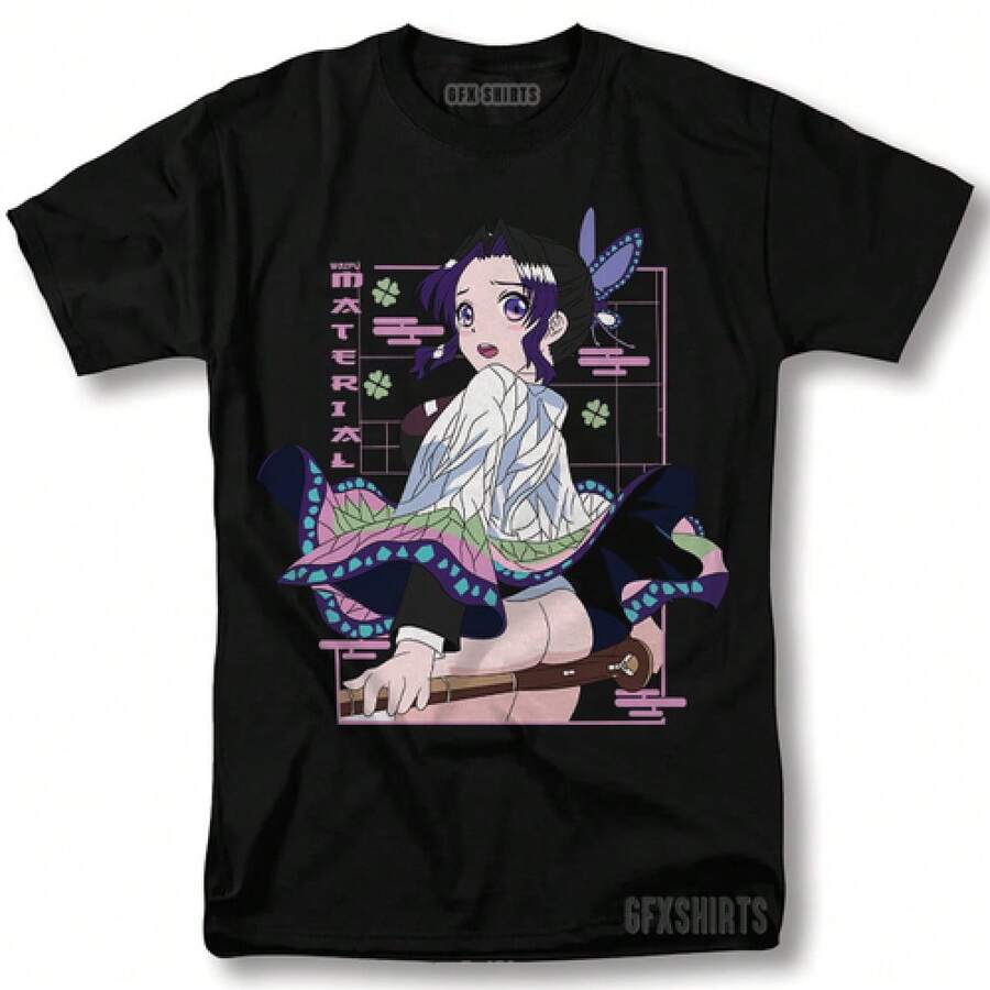 Waifu Anime Shirt Overlord Albedo Waifu Senpai Manga Graphic T-Shirt - 黑色 - 查看 1