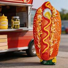 Funny Hamburger Costume For Porch Goose Statue Creative Hot Dog Clothes For Outdoor Garden Decoration - A-orange - View 2