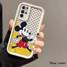 MINISO Disney Classic Mickey Mouse Yellow TPU Phone Case, Retro Cartoon Protective Cover Suitable For Samsung S26 Ultra/S26 Edge/S26 Plus/S26/S25 Ultra/S25 Plus/S25/S25FE/S25Edge/S24Ultra/S24Plus/S24/S24FE/S23FE/S23Ultra/S23Plus/S23/S22Ultra/S22Plus/S22/S21Ultra/S21Plus/S21/A15/A16/A17/A23/A24/A25/A26/A33/A34/A35/A36/A52/A53/A54/A55/A56/A71/A72/A73, Christmas Gift For Girlfriend - White - View 40