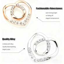 11pcs Scarf Clips, T-Shirt Collar Clips, Women's Fashion Metal Round Buckle Waist Cincher - Multicolor - View 4