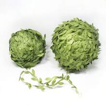 DIY Simulated Green Vines, Silk Willow Leaf Wreath Decorations, Materials And Supplies For Making Handmade Green Plant Wreaths. - Dây leo màu xanh lá cây, 5 mét/cuộn - Xem 3