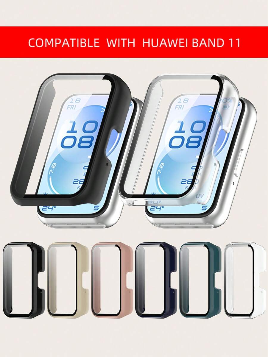 1 pieza Estuche unisex y protector de pantalla todo en uno Estuche protector de PC para banda inteligente compatible con Huawei Band 11 - Banda 11 - Ver 1