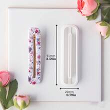 1pc/2pcs Handmade Geometric Rectangular Soft Clay Hair Clip Mold, Wave Barrette Clay Shaping Cutter Accessory DIY Tool - White - View 11