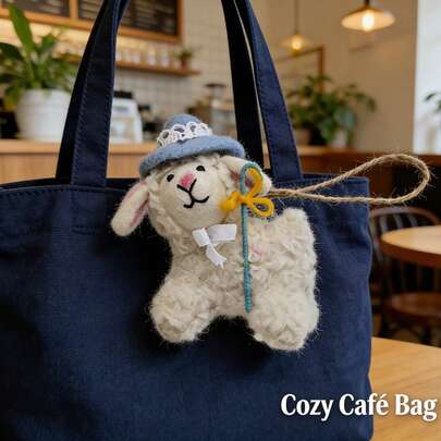 Mặt dây chuyền hình cừu làm thủ công bằng len nỉ, hình cừu dễ thương đội mũ, phụ kiện trang trí túi xách/xe hơi, món quà nhỏ mang ý nghĩa chữa lành. Tất cả sản phẩm đều được làm thủ công, có thể hơi khác so với hình ảnh.