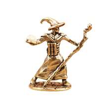 1 pieza Figura de Mago, Decoración de Latón Exquisita, Adorno de Escritorio para el Hogar y la Oficina - mago - Ver 5