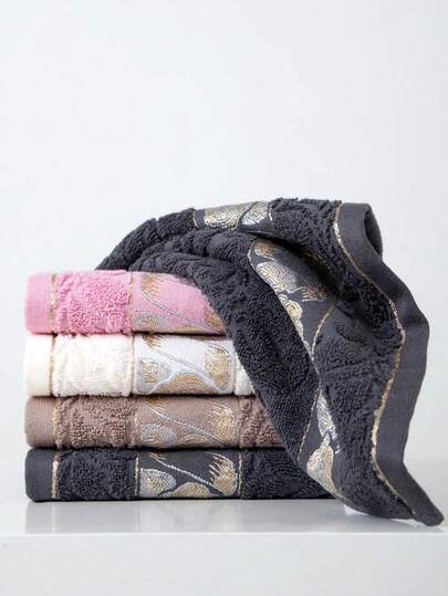 1/3/6 Pcs 34*34cm Pure Cotton Handkerchief, Multiple Colors, Minimalist Rose Flower Pattern Square Towel. Absorbent, Quick-Dry, Suitable For Men, Women, Couples, All Seasons. Convenient For Bathroom, Kitchen, Travel, Hotel, Outdoor, Holiday Gift