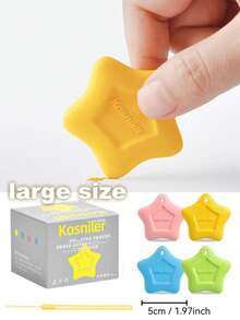 Conjunto de 4 borrachas Koshini, com design de estrela anti-perda, resistentes ao desgaste, ideais para estudantes, apagam com precisão e têm uma pega confortável. - caixa de borracha em forma de estrela - Ver 8