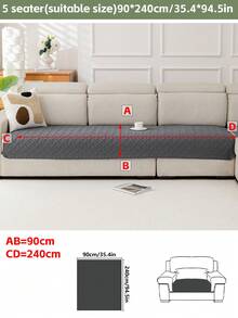 1 vỏ đệm sofa siêu âm, kiểu dáng hiện đại tối giản, họa tiết hình học, bảo vệ bề mặt sofa, sử dụng được quanh năm, đáy chống trượt, có thể giặt máy, phù hợp với sofa 1/2/3/4 chỗ ngồi - Màu xám đen - Xem 17
