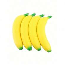 1pc Soft Squeeze Banana Simulator, Slowly Rising Anti-Stress Squishy Fruit Shaped Squeeze Toy, Fun And Stress Relief, Soft Plush Banana - Multicolor - View 7