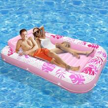 SLOOSH Inflatable Pool Lounge Chair, Extra Large Adult Floating Bed With Pillow, 4-In-1 Sunbathing Raft, Inflatable Pool Party Gift, XL Size - Hot Pink - Floating Liner - View 6