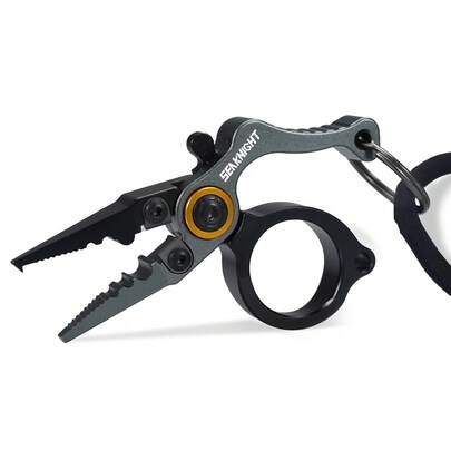  SeaKnight Mini Fishing Pliers, Multi Functional Locking Aluminum Alloy Pliers - Wire Clipper, Loop Pliers, 28g/0.99oz, Available In Three Colors