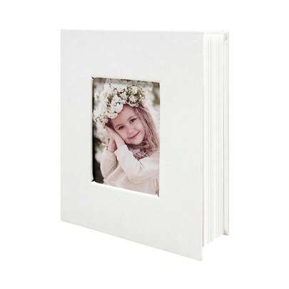 Photo Album 4x6 100 Photos Leather Cover Wedding Photo Albums Extra Large Capacity Picture Book With Beautiful Prints Presents For Wedding Baby Vacation White