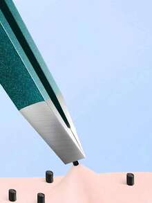 1pc Precision Slanted Tweezers, Stainless Steel Sturdy Handle, Suitable For Eyebrow Trimming, Facial Hair Removal, Debris And Ingrown Hair Removal, Non-Slip Handle, Easy To Remove Fine Hair, Durable Anti-Rust, Suitable For Eyebrow Shaping, Facial Depilation, Daily Skincare, Travel, Hair Salon, Home Beauty, Summer Care, Women's Birthday, Mother's Day, Christmas Gift, Essential Beauty Tool For Makeup Enthusiasts, Pink - Multicolor - View 2