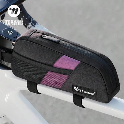  Túi gắn trên khung xe đạp WEST BIKING, lắp đặt nhanh chóng bằng khóa dán, phụ kiện đạp xe unisex phù hợp cho xe đạp đường trường và xe đạp leo núi.