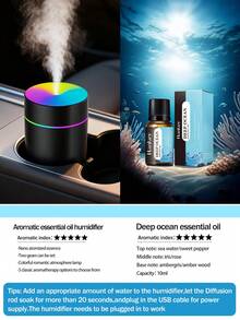 Mini Aromatherapy Humidifier, USB Powered With Color LED Lights, Aromatherapy Diffuser, Portable And Quiet, Suitable For Home, Office, And Room Use. - Multicolor - View 23