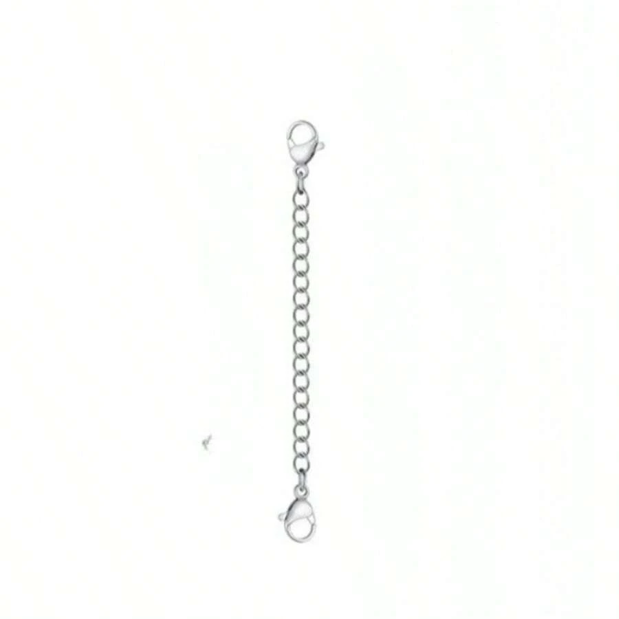 5 mắt xích nối dài dây chuyền bằng thép không gỉ, dài 3 inch. - Bạc - Xem 1