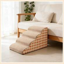 3pcs Pet Dog Foam Stairs, Pet Bed Sofa Climbing Ladder, Washable Non-Slip Pet Furniture, Suitable For Small Dogs & Cats - Grey - View 5