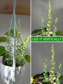 3pcs Indoor Crystal Planter Stand, Crystal Sunshine Catcher, Suitable For Miniature Garden And Potted Plant Decor, Home Window Sill Garden - Crystal Plant Hanging Basket - View 5