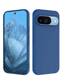 VRNOEI 純色軟殼保護套，磨砂背蓋，適用於 Pixel 10 8A 8 7 7A 6A 6 9 Pro XL 手機， 9 8 A 10 XL 手機保護殼 - 黑色 - 查看 2